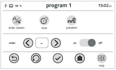 Vnitřní paměť umožňuje vytvoření a uložení až 8 programů.